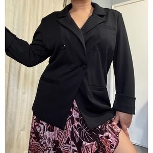 Bagatelle Collection Women Black Double Breasted  Blazer Jacket Career Office XL